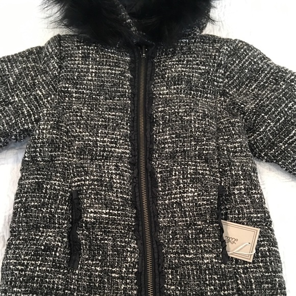 NWT*LILI GAUFRETTE***Reversible Tweed Black Coat - Picture 8 of 8